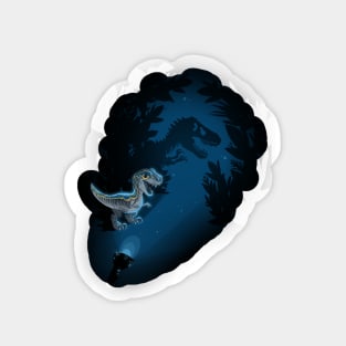 Tiny Blue Raptor Sticker